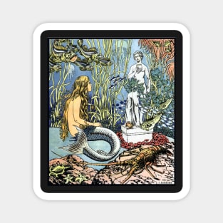 The Little Mermaid Finds a Statue - Ivan Bilibin Magnet