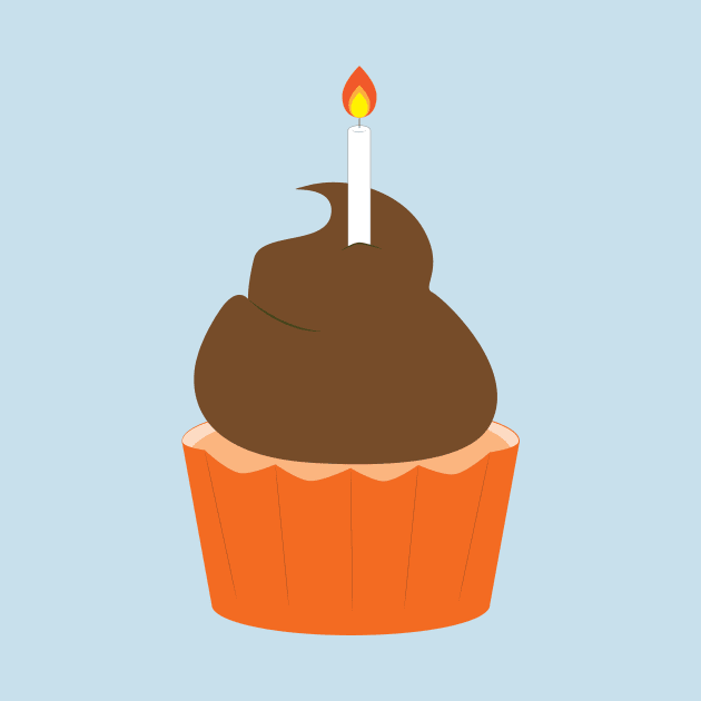 Birthday Cupcake with a Candle by Rvgill22
