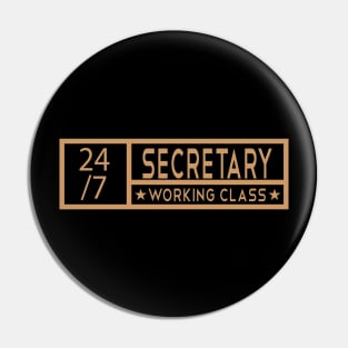 Secretary Job Tittle Pin
