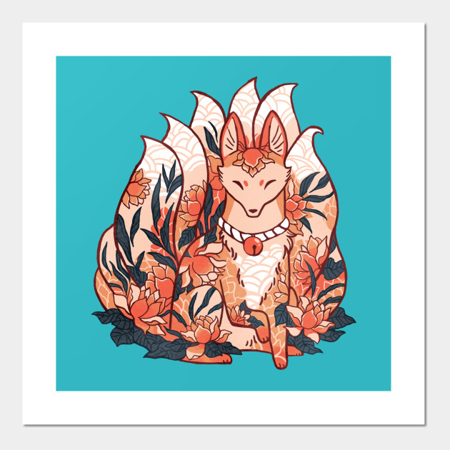 Kitsune Spirit Fox Fox Affiche Et Impression D Art Teepublic Fr Кицунэ готовится уйти из дома, но муж останавливает её, говоря: kitsune spirit fox