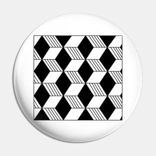 Nirmana 3d squares cubes black and white illusion Pin