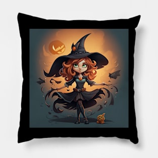 Happy halloween witch Pillow