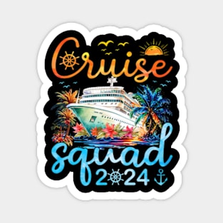 Cruise Squad 2024 Family Group Matching Cruising Vacation Magnet