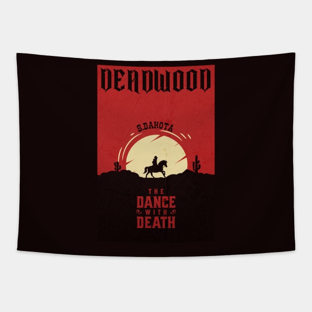 Deadwood south Dakota wild west town Tapestry by The Owlhoot 