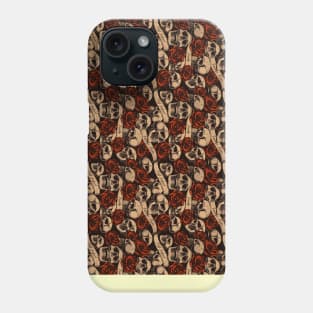 Skulls with Roses Pattern Phone Case