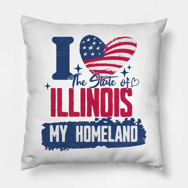 Illinois my homeland Pillow by HB Shirts