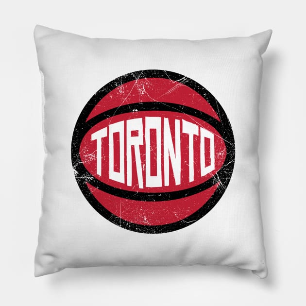 Toronto Retro Ball - White Pillow by KFig21