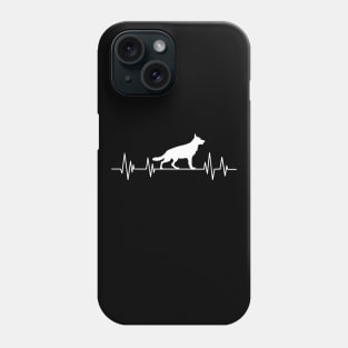 German Shepherd Heartbeat dog Heartbeat Silhouette Phone Case