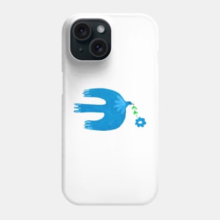 Pigeon with flower Phone Case