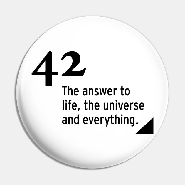 42 - the answer to life, the universe and everything Pin by nobelbunt