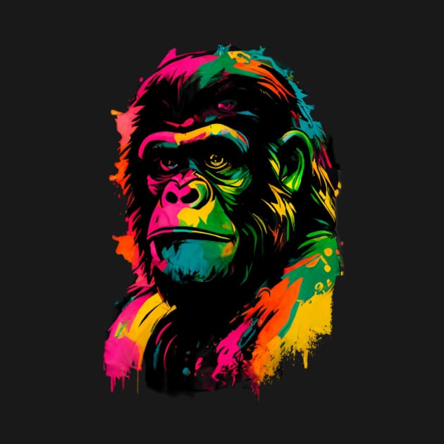 colorful Ape print. by Discover Madness