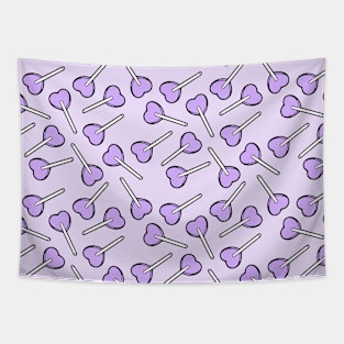 Purple Heart Lollipops Tapestry