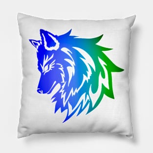 Gradient Wolf Pillow