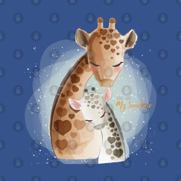 giraffe baby mommy you are my sunshine by Mako Design 