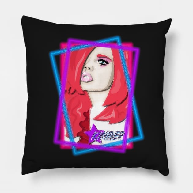 Kimber  Neon Brush Pillow by G9Design