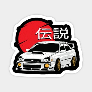 I Love WRxSubie_White Subie Magnet