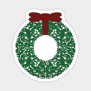 Happy holidays Christmas wreath Magnet