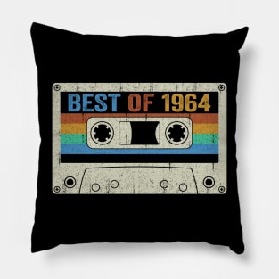 Best Of 1964 60th Birthday Gifts Cassette Tape Vintage Pillow