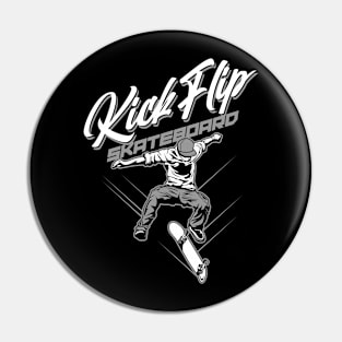 KICKFLIP SKATEBOARD ACTION Pin