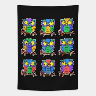 9 Owls Tapestry