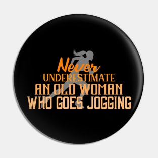 Jogging Funny Quote Pin