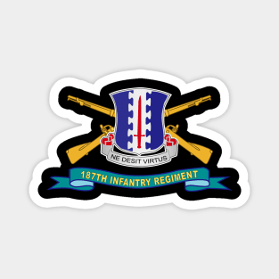 187th Infantry Regiment - DUI w Br - Ribbon X 300 Magnet