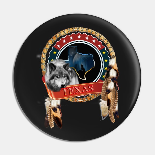 Grey wolf of Texas Pin by Just Kidding by Nadine May