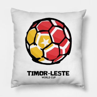 Timor Leste Football Country Flag Pillow