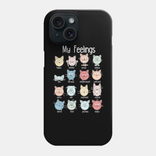 Expressions Print, Emotions Print, Feelings Print, Educational Print for Kids, Funny Cat Print, Montessori Print, Preschool Print, Rainbow Phone Case