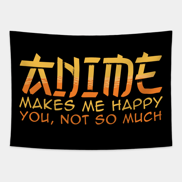 anime makes me happy Tapestry by JayD World