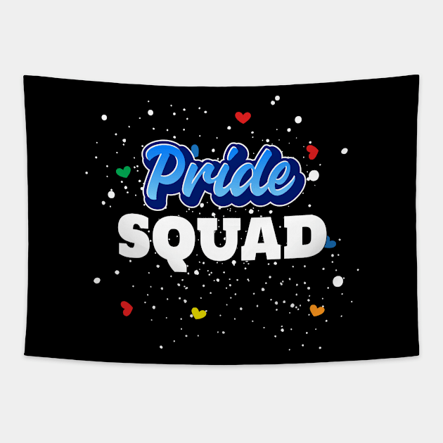 LGBT Pride Squad Month Rainbow Gay Wedding Bride Groom Tapestry by lisalizarb