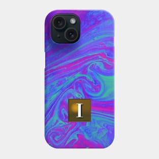 Vaporwave Monogram I | Acrylic Liquid Pour Art Phone Case