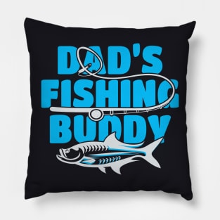 Dads Fishing Buddy Children Fisher Gift Pillow