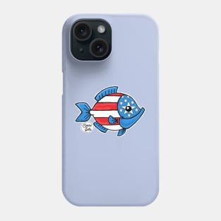 USA holiday 4th. of July freedom fish Fritts Cartoons Phone Case
