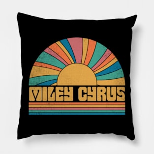 Graphic Miley Proud Name Cyrus Distressed Birthday Vintage Style Pillow