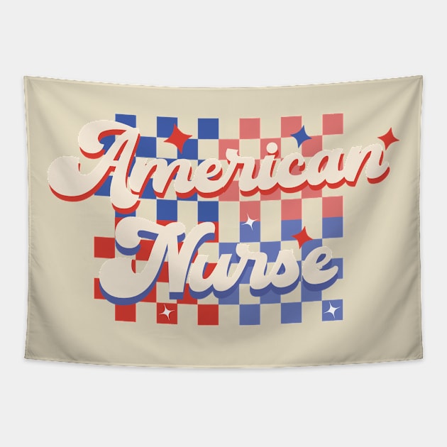 American Nurse 4th Of July Tapestry by EvetStyles