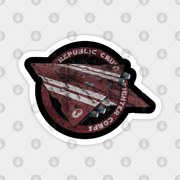 Republic Cruiser FIGHTER CORPS Magnet by mamahkian