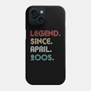 18 Years Old Vintage Legend Since April 2005 18th Phone Case