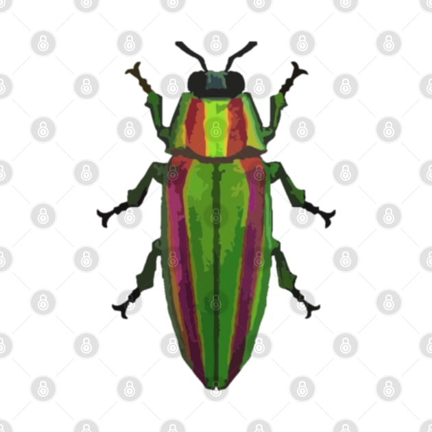 Jewel Beetle Digital Painting by gktb