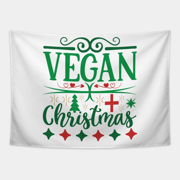 Vegan Christmas 2023, Vegan Christmas Gifts Tapestry by KindWanderer