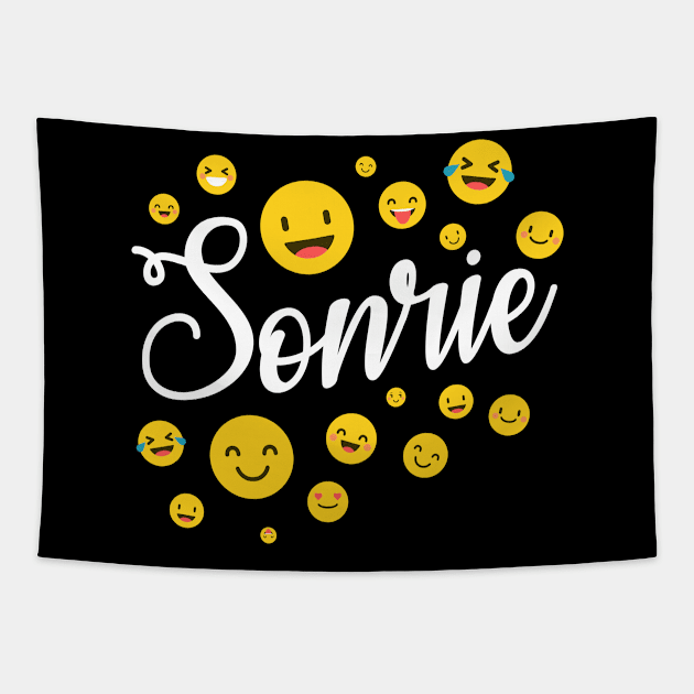 Sonrie - Smile Tapestry by verde