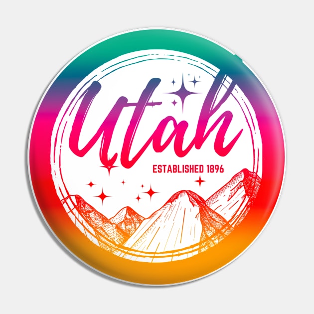Utah Mountains Pin by FloralVenus
