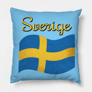 The flag of Sweden Sverige Pillow