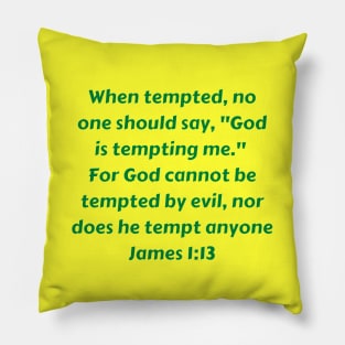 Bible Verse James 1:13 Pillow