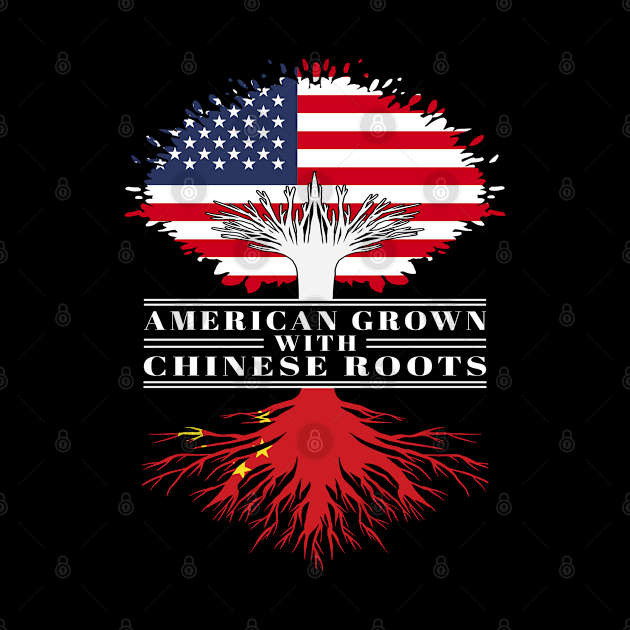 American Grown With Chinese Roots Us China Flag Tree by BramCrye