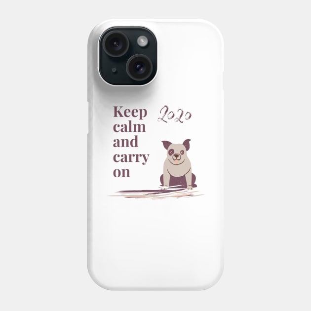 Keep Calm and Carry On Phone Case by Pro-tshirt