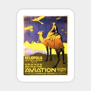 HELIOPOLIS EGYPT Great Aviation Air Plane Exhibition Vintage Travel Magnet