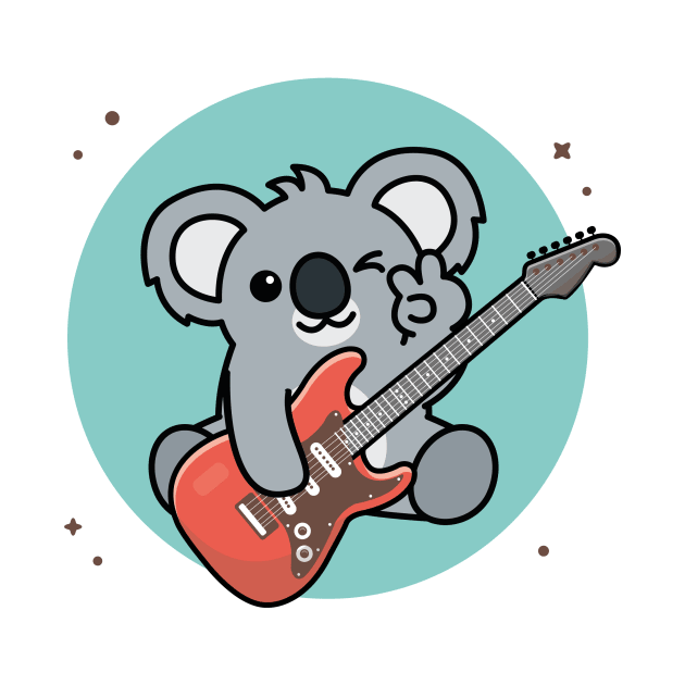 Rock star koala by Hakubiya