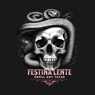 Skull Art Festina Lente T-Shirt