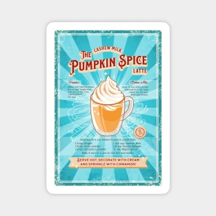 Vintage Pumpkin Spice Latte Magnet